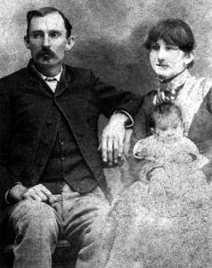 Jim Miller with wife, Sallie and child