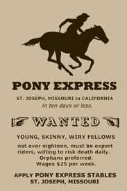Pony Express Wanted Poster