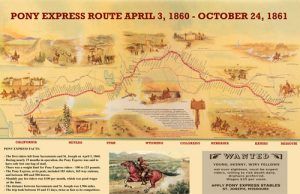 Pony Express Route Map