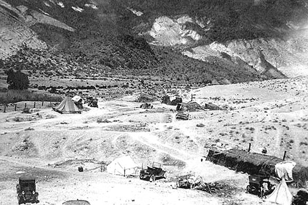 Indian camp at Scotty's Castle in 1926