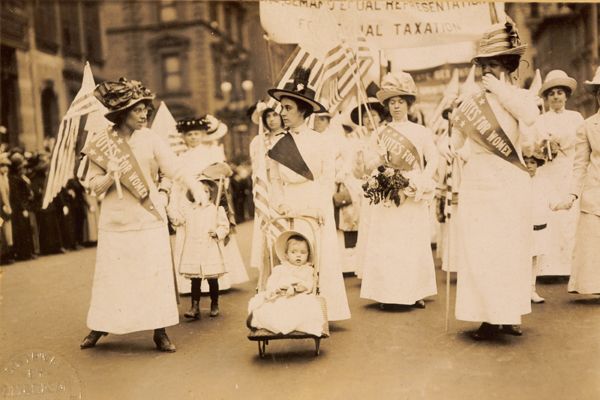 Suffragists Marching NYC 1912 American Press Association