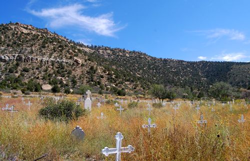 Dawson, New Mexico Cemetery by Kathy Alexander.