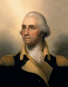 George Washington in military uniform, by Rembrandt Peale