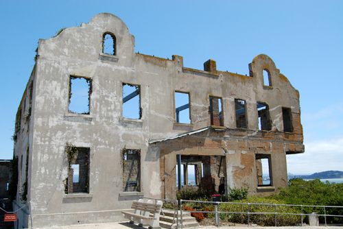The old warden's home on Alcatraz Island, by Kathy Weiser-Alexander.