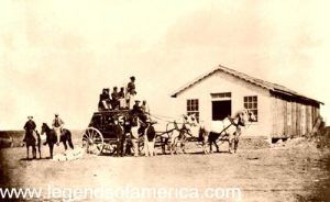 Butterfield Stagecoach at Fort Harker, Kansas