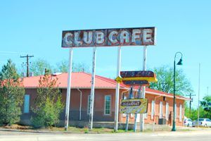 Club Cafe, Santa Rosa, New Mexico, when it still stood empty. The building was demolished in October of 2015.