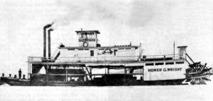 The Homer C. Wright Riverboat traveled the Osage River