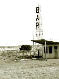 An old and abandoned bar in Correo, New Mexico