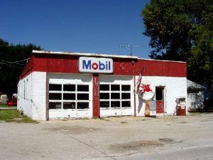 1950s Mobile Station in Odell, Illinois by Kathy Alexander.