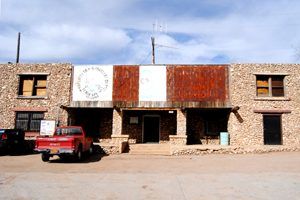 An administration office is now housed in the old trading post in Peach Springs, Arizona by Kathy Alexander.