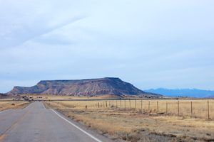 Route 66 in the Rio Puerco Valley west of Los Lunas, New Mexico