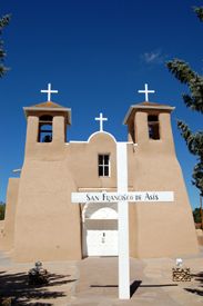 San Francisco de Assisi Mission Church in Ranchos de Taos, New Mexico still serves a congregation today. 