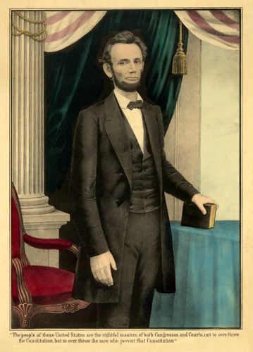 Abraham Lincoln Constitution Quote, E.B. and E.C. Kellogg, 1864