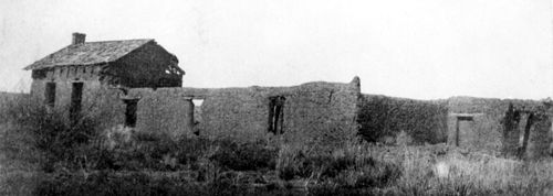 What was left of Fort Bascom in 1907. Over the next century, the old post continued to deteriorate and  there is nothing left today.