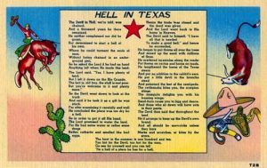 Hell in Texas postcard. 
