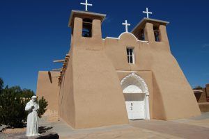 San Francisco de Assisi Mission Church in Ranchos de Taos, New Mexico still serves a congregation today.