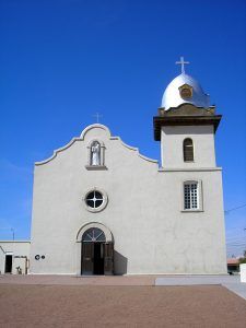 Mission at Ysleta del Sur Pueblo, Texas by Kathy Alexander
