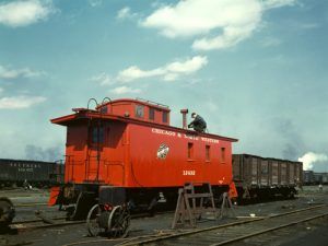 Chicago and Northwestern RR Caboose, 1943
