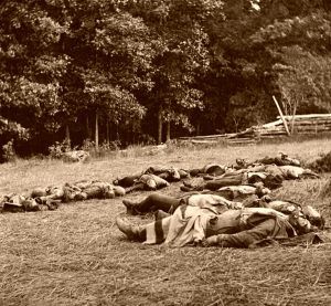 Confederate dead at Gettysburg