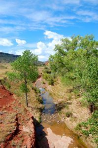 When we traveled this route last time the "Dry Cimarron" River, actually was flowing with water. By Kathy Weiser-Alexander.
