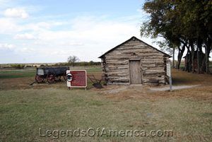 Recreated Ingalls Cabin near Independence, Kansas