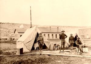 Officers; quarters at Fort Defiance, Arizona, Simeon Schwemberger, 1905.