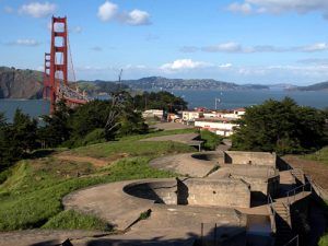 The Presidio And Golden Gate Bridge in San Francisco, California