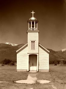 The original 1841 St. Mary's Mission still stands at  Fort Owen, Montana