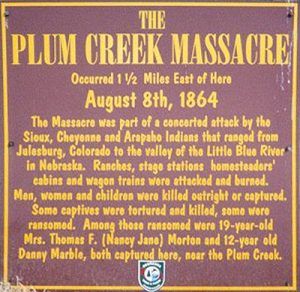 Plum Creek Massacre Marker