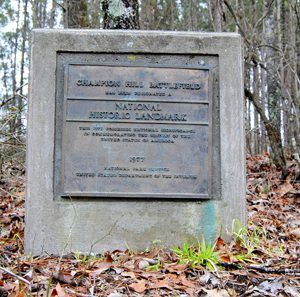 Champion Hill Battlefield National Historic Landmark marker