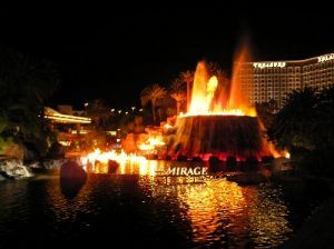 The Mirage was one of the first of many "Disney Land"  type hotels, photo by Amy Stark