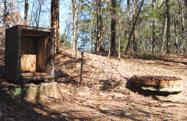 Today, all that's left of Rocky Springs, other than the church and cemetery, are a couple of old safes and a cistern.