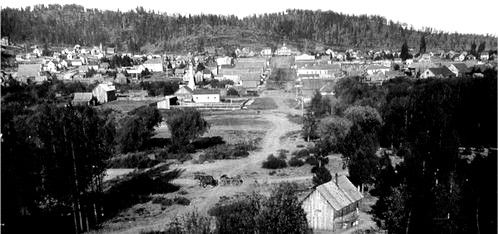 Sumpter, Oregon before the 1917 fire that destroyed most of the city