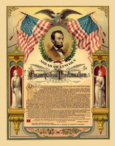 Emancipation Proclamation by Strobridge Lith. Co., 1888