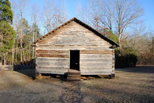The reconstructed Shiloh church.
