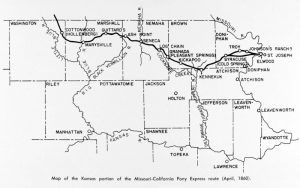 Kansas Pony Express Map