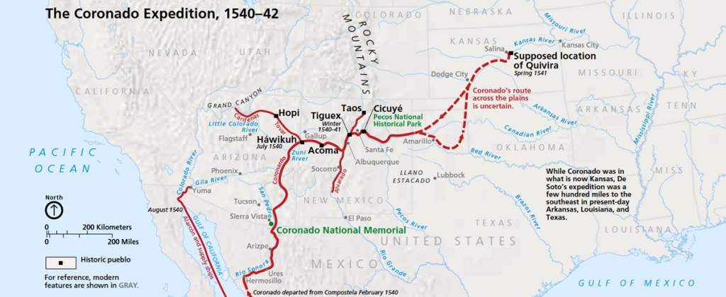 Coronado Expedition Map