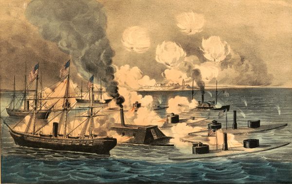 Great naval victory in Mobile Bay, August 5th, 1865, Currier Ives