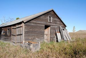 An old barn or workshop in Griffin, North Dakota, by Kathy Alexander.