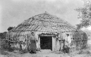 A Kanza Indian bark house.