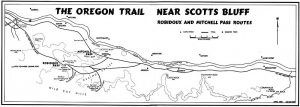 Oregon Trail in the Platte River Valley, Nebraska Map