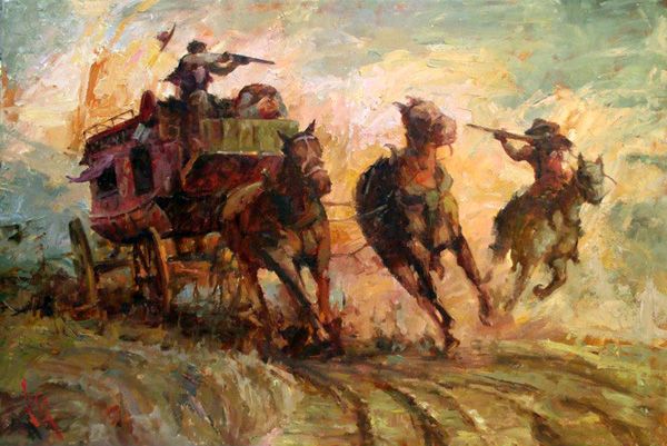 Stagecoach Robbery by Phil Lear