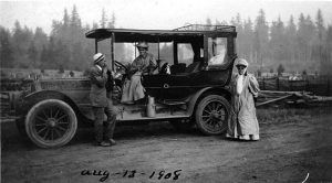 Automobile touring, August 13, 1908. Photo courtesy University of Washington.