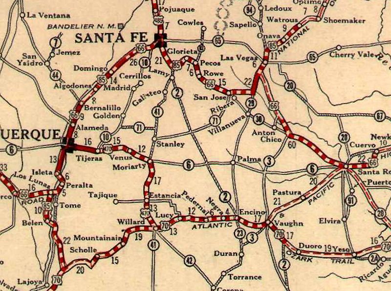 Santa Fe Loop of Route 66, New Mexico, 1926