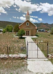 Holy Family Catholic Church in Rowe, New Mexico