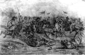 Cavalry charge near Brandy Station, Edwin Forbes