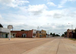 Route 66 through Erick, Oklahoma, by Kathy Alexander.