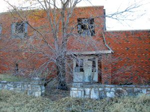The Work Progress Administration built the brick school in Hext in the 1930s by Kathy Alexander.