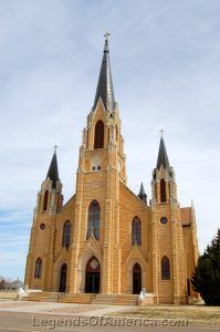 Holy Cross Church in Pfeifer, Kansas, by Kathy Alexander.