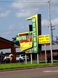 The old Western Motel in Sayre, Oklahoma, still caters to Mother Road travelers of today, by Kathy Alexander.
